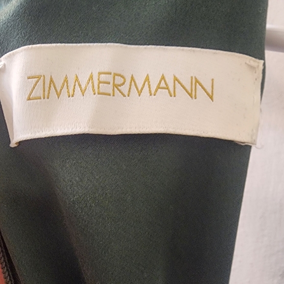 Zimmermann Elegant Green Sleeveless Dress, Size Small, Silk. Without Belt. - Picture 9 of 10